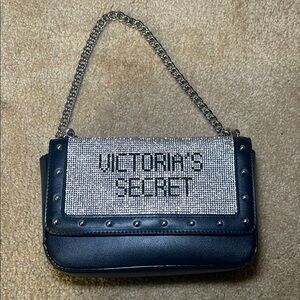 Victoria's Secret Black and Silver Chain Bag